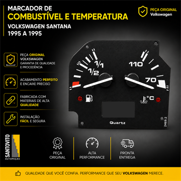 Marcador Combustível Temperatura Do Painel Vw Santana 92 - 95