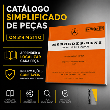 Catalogo De Peças Antigo Mercedes Benz Motor Om 314 M 314