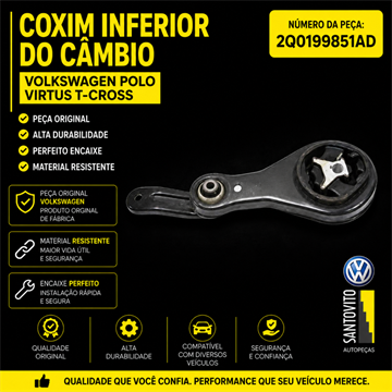 Coxim inferiot traseiro do cambio Polo Virtus T-Cross