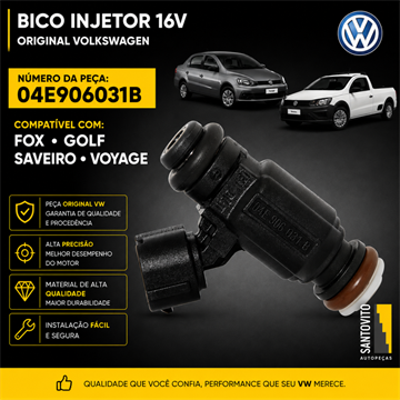 Bico injetor Volkswagen Polo Fox Voyage Virtus 1.6 16v
