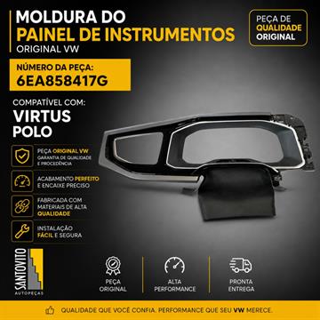 Moldura acabamento do painel de instrumento Volkswagen Polo Virtus Nivus Original