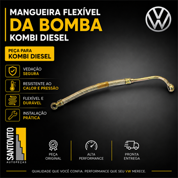 Mangueira Flexivel de Oleo da Bomba injetora VW Kombi Diesel