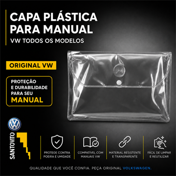 Porta Manual De Bordo Plastico Transparente Todos Volkswagen