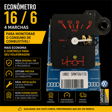 ECONOMETRO LINHA VW ANTIGO COD. 1082
