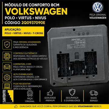 Modulo de conforto Bcm Volkswagen Nivus T-cross Virtus