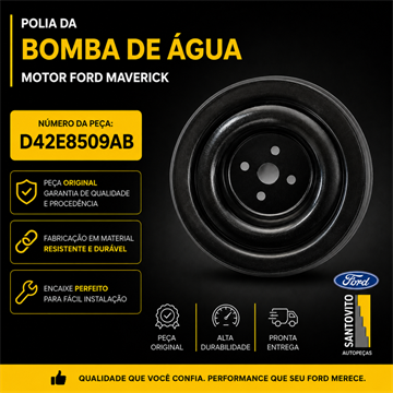 POLIA DO MOTOR FORD 4CC/ MAVERICK/JEEP/PICK-UP