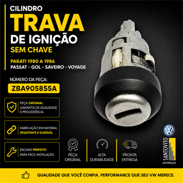 Cilindro trava de ignição sem chave  Parati 1980 a 1986