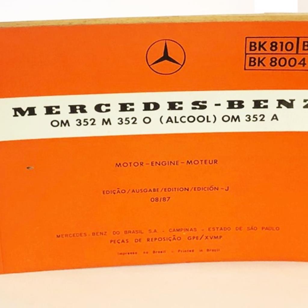 Catalogo De Peças Antigo Mercedes Benz Motor Om 352 M352