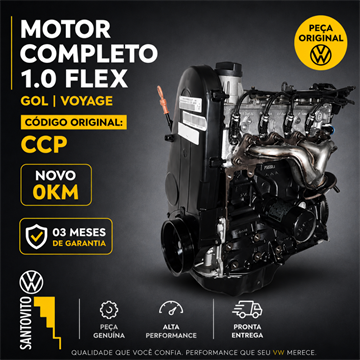 Motor Volkswagen Gol Voyage Flex 1.0 Longitudinal LETRA CCP