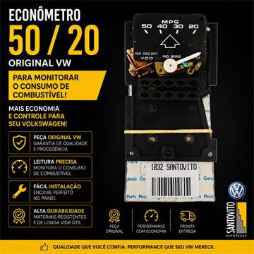 ECONOMETRO LINHA VW ANTIGO COD. 1032