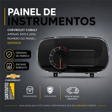 Painel de instrumento digital Chevrolet Cobalt 2015 - 2016 52036224