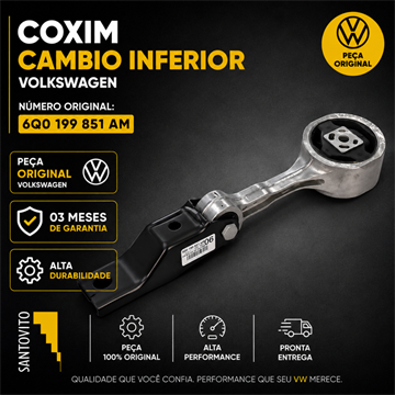 Coxim Traseiro Motor Volkswagen Gol Voyage 1.6  6q0199851am