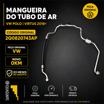 Mangueira Tubo Ar Condicionado Vw Polo Virtus  2Q0820743AP