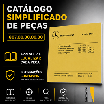 Catálogo De Peças Mercedes-benz Modelos 345.4 Original RarO