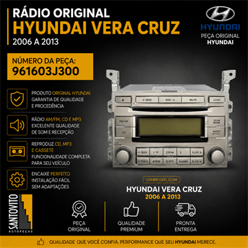 Radio Original Hyundai Veracruz Am Fm Cd Novo 2006 Á 2013