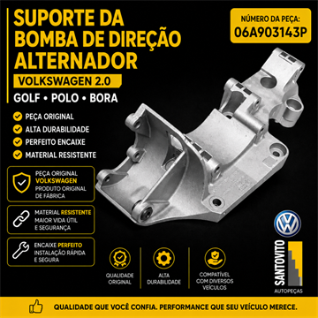 Suporte Bomba Direção Alternador Golf