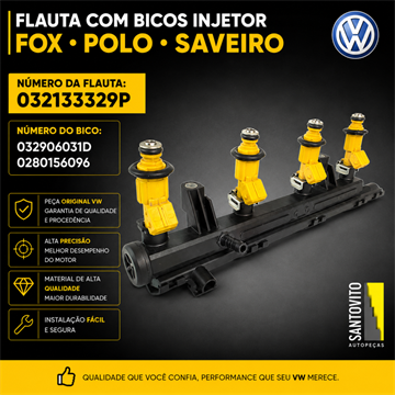 Bico Injetor com Flauta Completa Volkswagen 1.6