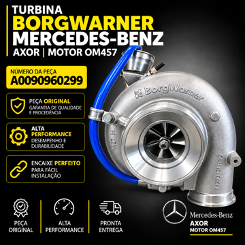 Turbina Axor OM457 S410 BorgWarner A0090969299 Nova