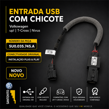 Entrada Usb Com Chicote Voyage T-cross Up! Nivus Original