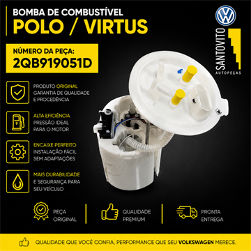 Bomba De Combustível Volkswagen 3 cilindros Polo Virtus Original