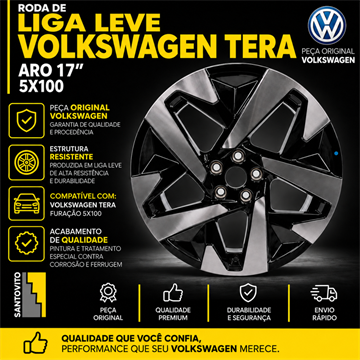 Roda de liga leve Volkswagen Tera TSI Aro17 5x100