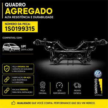 Agregado Quadro De Suspensão Dianteira Up 2014 Á 2021 Novo