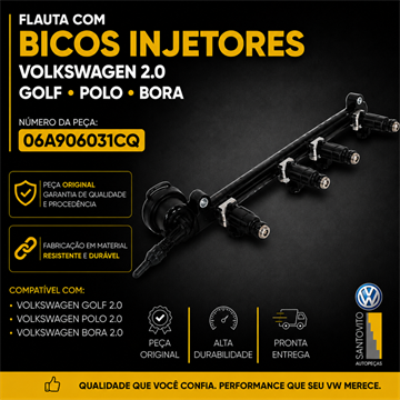 FLAUTA GOLF / NEW BEETLE / BORA / POLO SEDAN/HATCH 2.0 FLEX