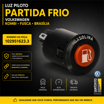 Luz piloto partida frio Fusca Kombi Brasilia