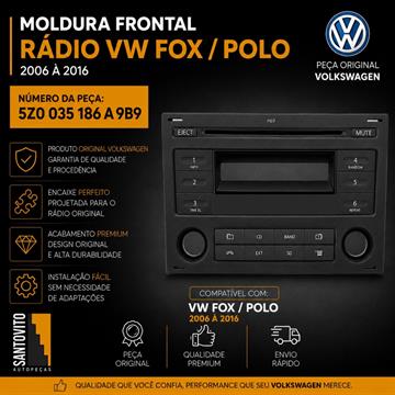 Moldura Do Painel Radio Volks Polo Fox 2006 A 2016 Original