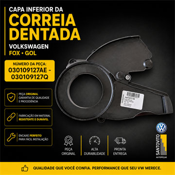 Capa inferior da correia dentada Volkswagen Gol Fox Polo