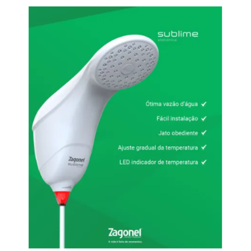 DUCHA SUBLIME ELETRONICA 7500W 220V BRANCO