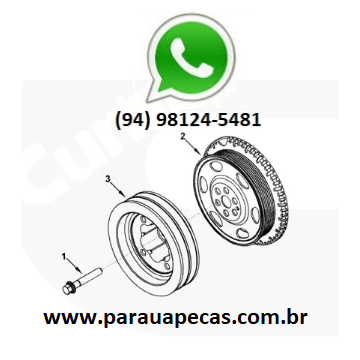 FLANGE POLIA MOTOR VW 5-150/10-160 CUMMINS ISF 3.8 2 CANAL