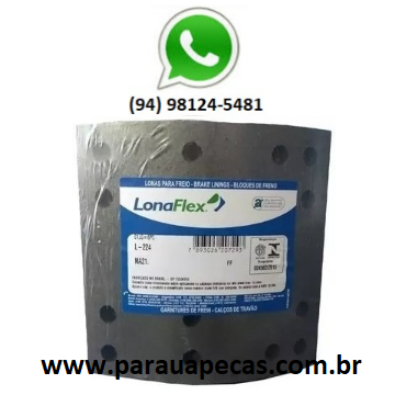 LONA FREIO VW 12-140/40-300 TRASEIRO STD 7893026207293 LONAFLEX