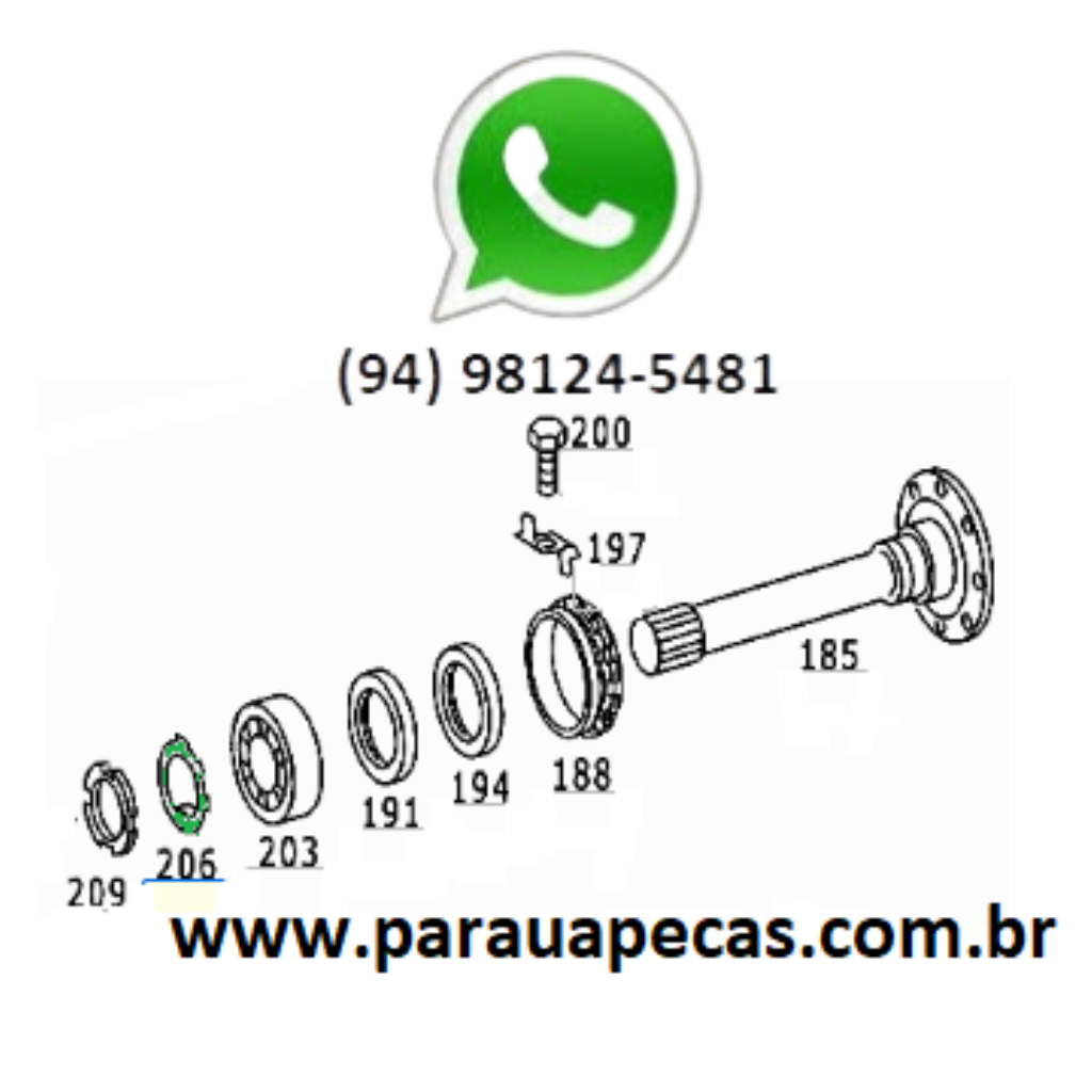 TRAVA EIXO BLOQUEIO DIFERENCIAL MB ATEGO 2730 HD4