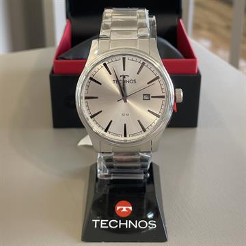 RELOGIO ANALOGICO  PULSEIRA AÇO PRATA TECHNOS DCRE 24365609