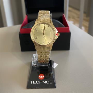 RELOGIO ANALOGICO  PULSEIRA AÇO DOURADO TECHNOS DCRE :23056750
