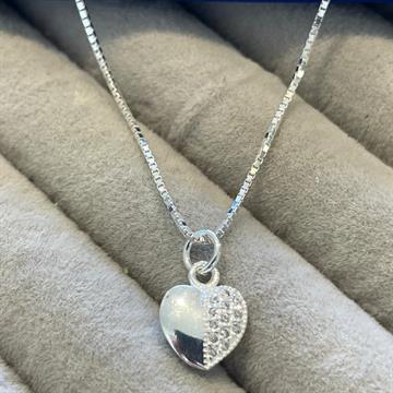 GARGANTILHA CORACAO COM ZIRCONIA CRISTAL