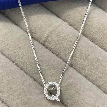 PINGENTE LETRA Q GALERIA COM ZIRCONIA CRISTAL