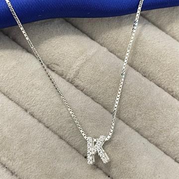 PINGENTE LETRA K GALERIA COM ZIRCONIA CRISTAL