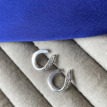 BRINCO MEIA GOTA COM ZIRCONIA
