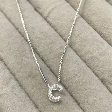 PINGENTE LETRA C GALERIA COM ZIRCONIA CRISTAL