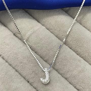 PINGENTE LETRA J GALERIA COM ZIRCONIA CRISTAL
