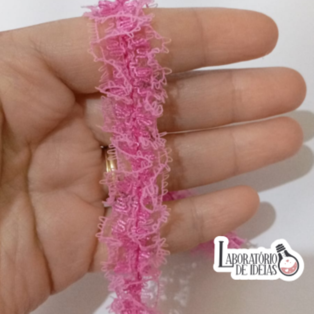 RENDA FRU FRU TAMU COR PINK (O METRO)