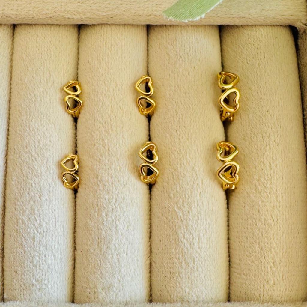 ARGOLA TRIO CORAÇÃO VAZADO