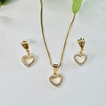 CONJUNTO CORAÇÃO VAZADO