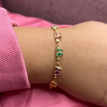 PULSEIRA INFANTIL BORBOLETA COLOR