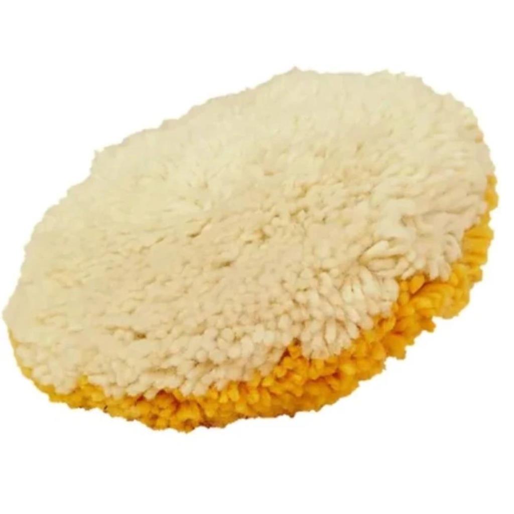 Boina de Lã Dupla Face Mista Amarela/Branca (Corte Pesado/Médio) Renove 8