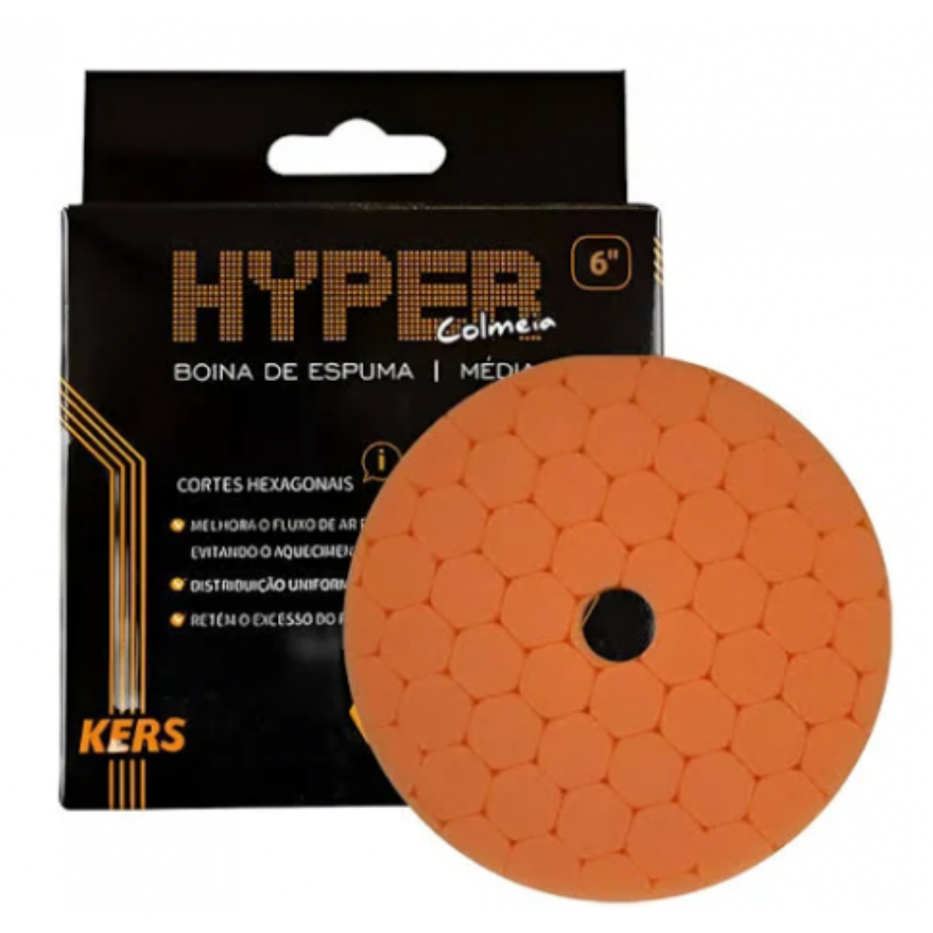 Boina de Espuma Laranja Média Hyper Kers 6