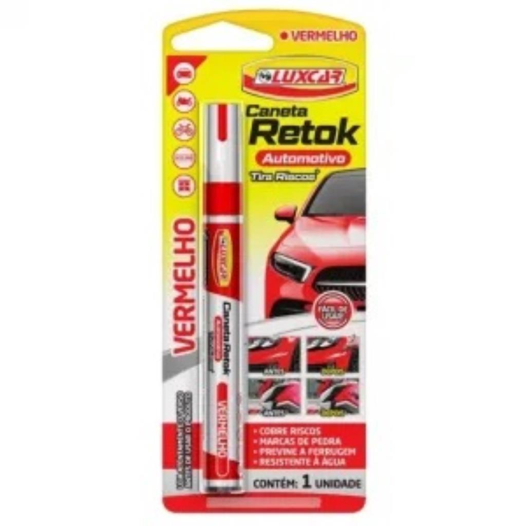 Caneta Retok Automotivo Vermelho Luxcar