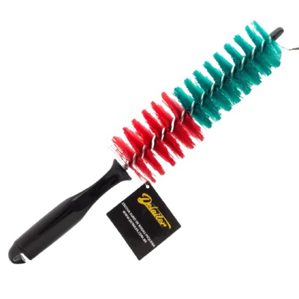 Escova Para Furo de Roda Pequena Vermelha/Verde Detailer
